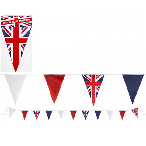 Union Jack 20ft Triangular Flag Banner Bunting