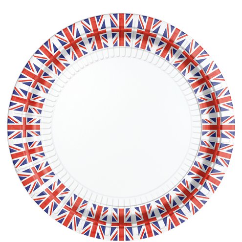 Union Jack Paper Plates - 23cm