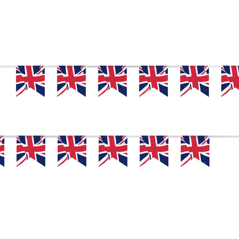 Union Jack 9ft Plastic Pennant Bunting