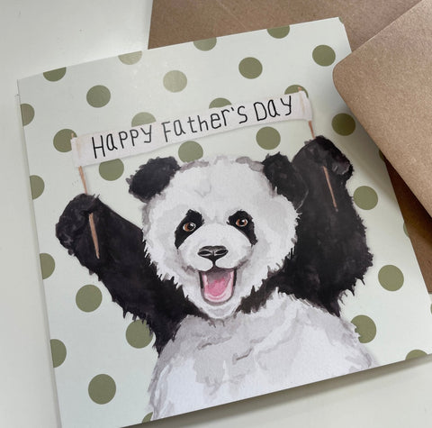 Father's Day Panda with Dots card