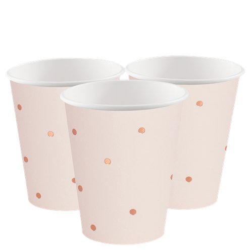 Rose Gold Foiled Paper Shot Cups - 114ml