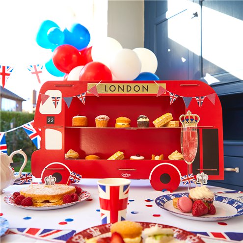 Double Decker Bus Treat Stand