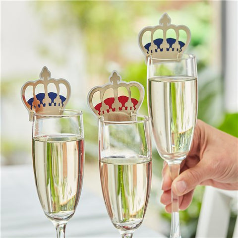 Crown Glass Decorations 10 pk