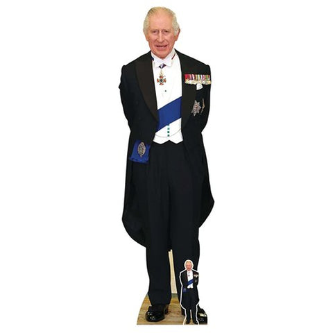 King Charles III with Medals Cardboard Cutout - 181cm X 54cm
