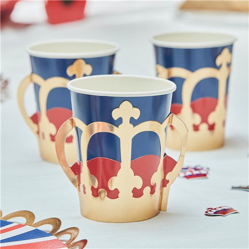 Royal Crown Pop Out Paper Cups - 255ml