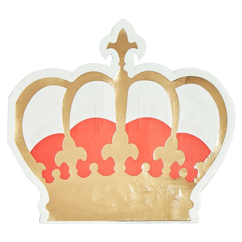 Royal Crown Shaped Paper Napkins - 33cm