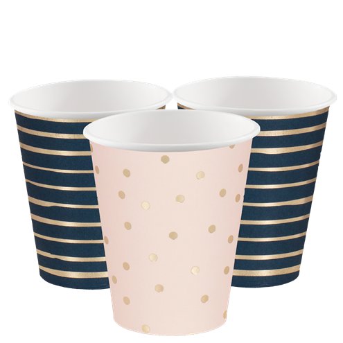 Gender Reveal Navy & Pink Cups