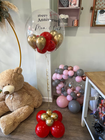 Giant Bubble Balloons & Cluster of 3 x 11'' latex balloons